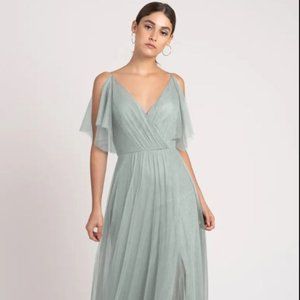 NWT Jenny Yoo Aeryn Dress in Morning Mist- Size 12